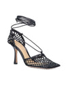 Bottega Veneta Shoes Large | US 40 I IT 10 Bottega Lace-Up Leather Trimmed Mesh Pumps