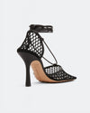 Bottega Veneta Shoes Large | US 40 I IT 10 Bottega Lace-Up Leather Trimmed Mesh Pumps