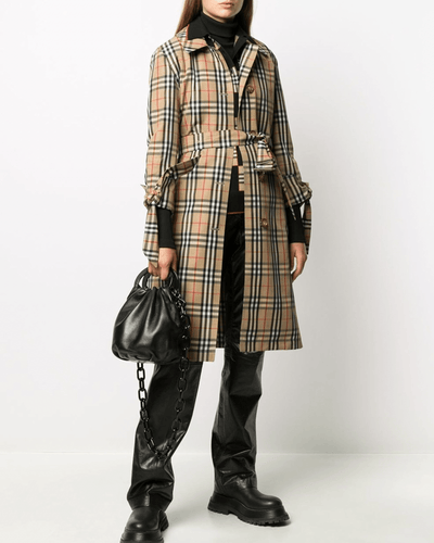 Burberry London Clothing Small | US 4 Vintage Check Car Coat