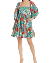 Cara Cara Clothing Medium "Sip Sip" Floral Puff-Sleeve Dress