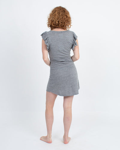 CHASER Clothing Small Grey Flutter Sleeve Dress