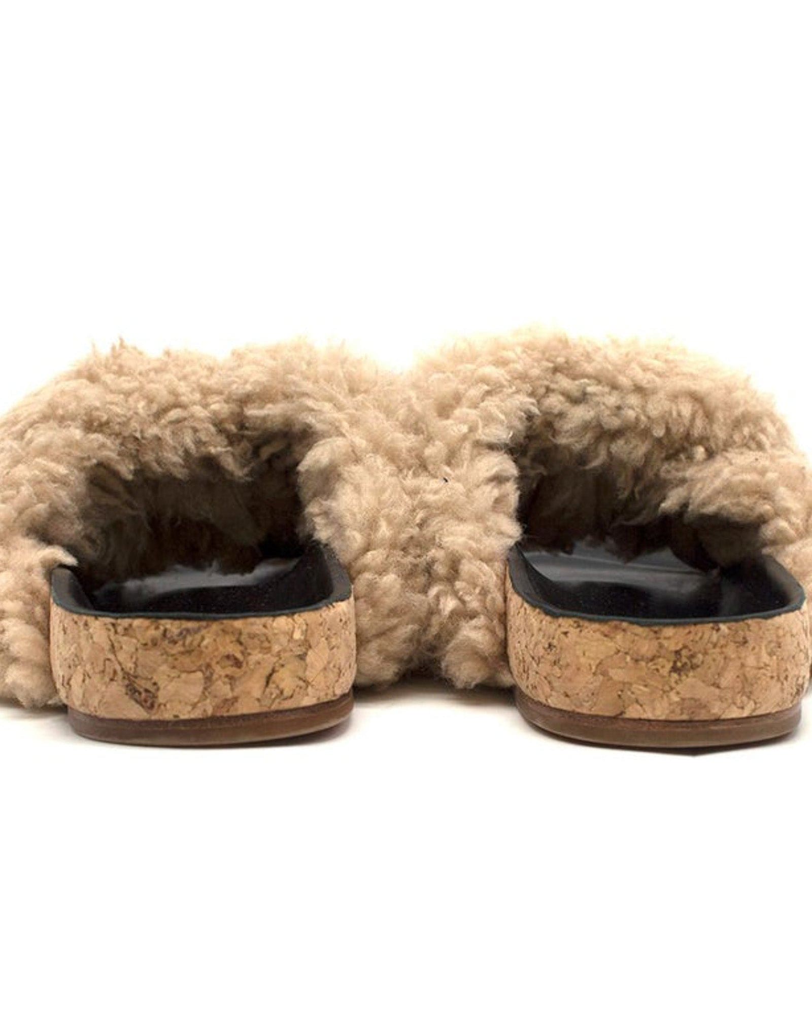 Chloe kerenn shearling discount slides