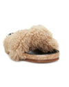 Chloé Shoes Medium | US 8 Shearling Fur Flat Slide Sandals