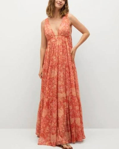 CHUFY Clothing Medium | US 6 x Mango "Dedalera" Maxi Dress