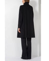 Cinzia Rocca Clothing XS Black Pure Wool Coat