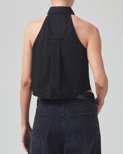 Citizens of Humanity Clothing Small Adeline Sleeveless Shirt In Black