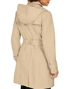 Cole Haan Clothing XS Cole Haan Hooded Belted Trench Coat