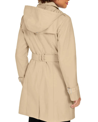 Cole Haan Clothing XS Cole Haan Hooded Belted Trench Coat