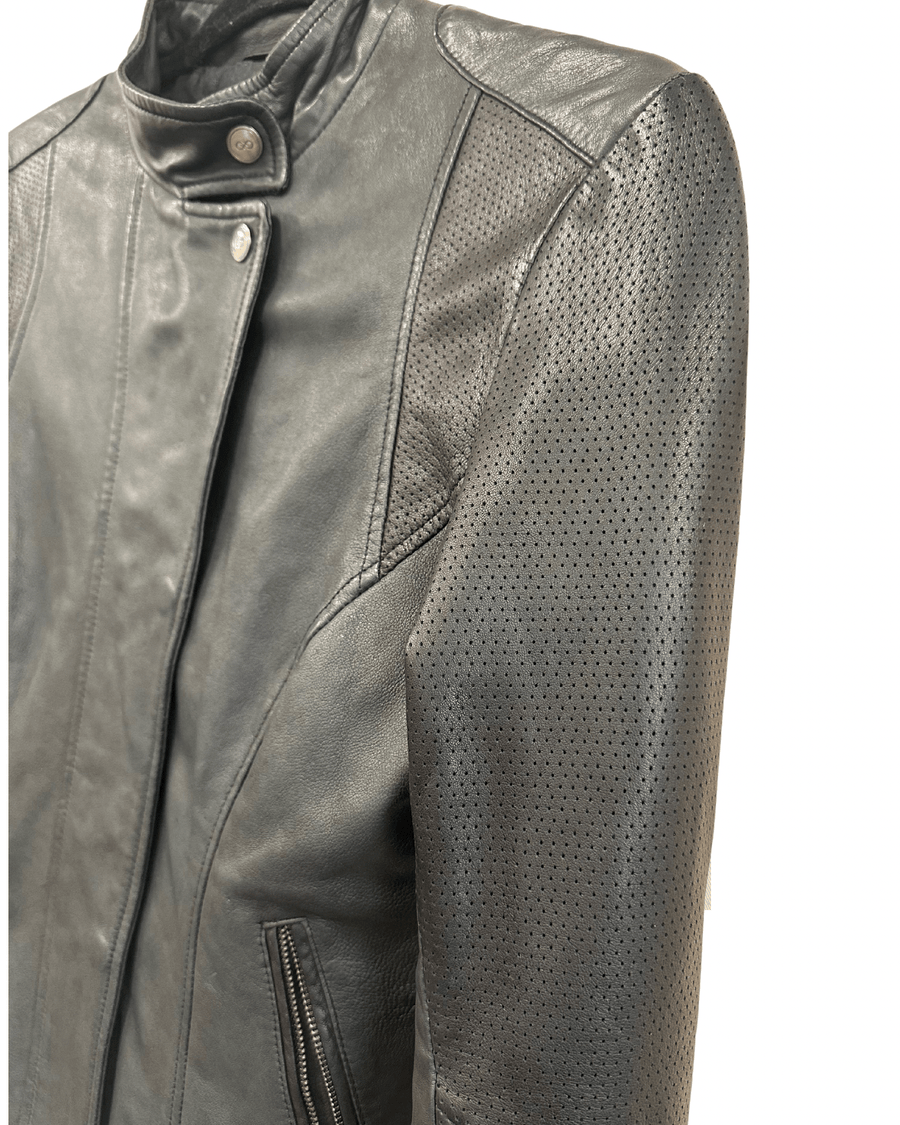 Cole Haan Clothing XS Moto Leather Jacket