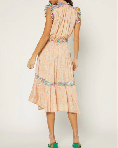 Current Air Clothing XS "Pueblo Pattern" Midi Dress