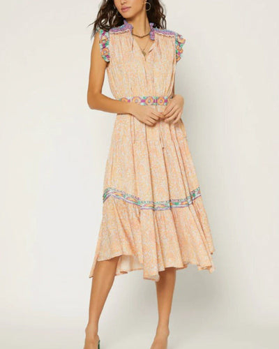 Current Air Clothing XS "Pueblo Pattern" Midi Dress