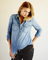 Current/Elliott Clothing Small x Hatch Maternity Denim Shirt