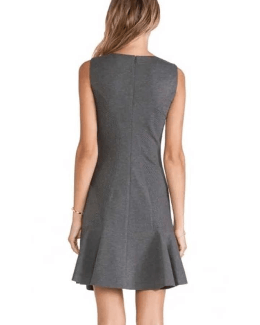 Diane Von Furstenberg Clothing Small | US 4 Grey Sleeveless Flare Dress