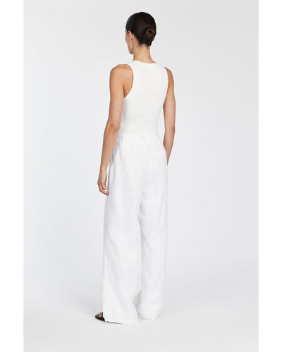 DISSH Clothing Small | US 4 Norah White Linen Pant