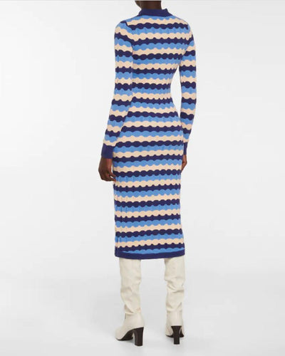 DODO BAR OR Clothing Medium Jacquard Knit Midi Dress