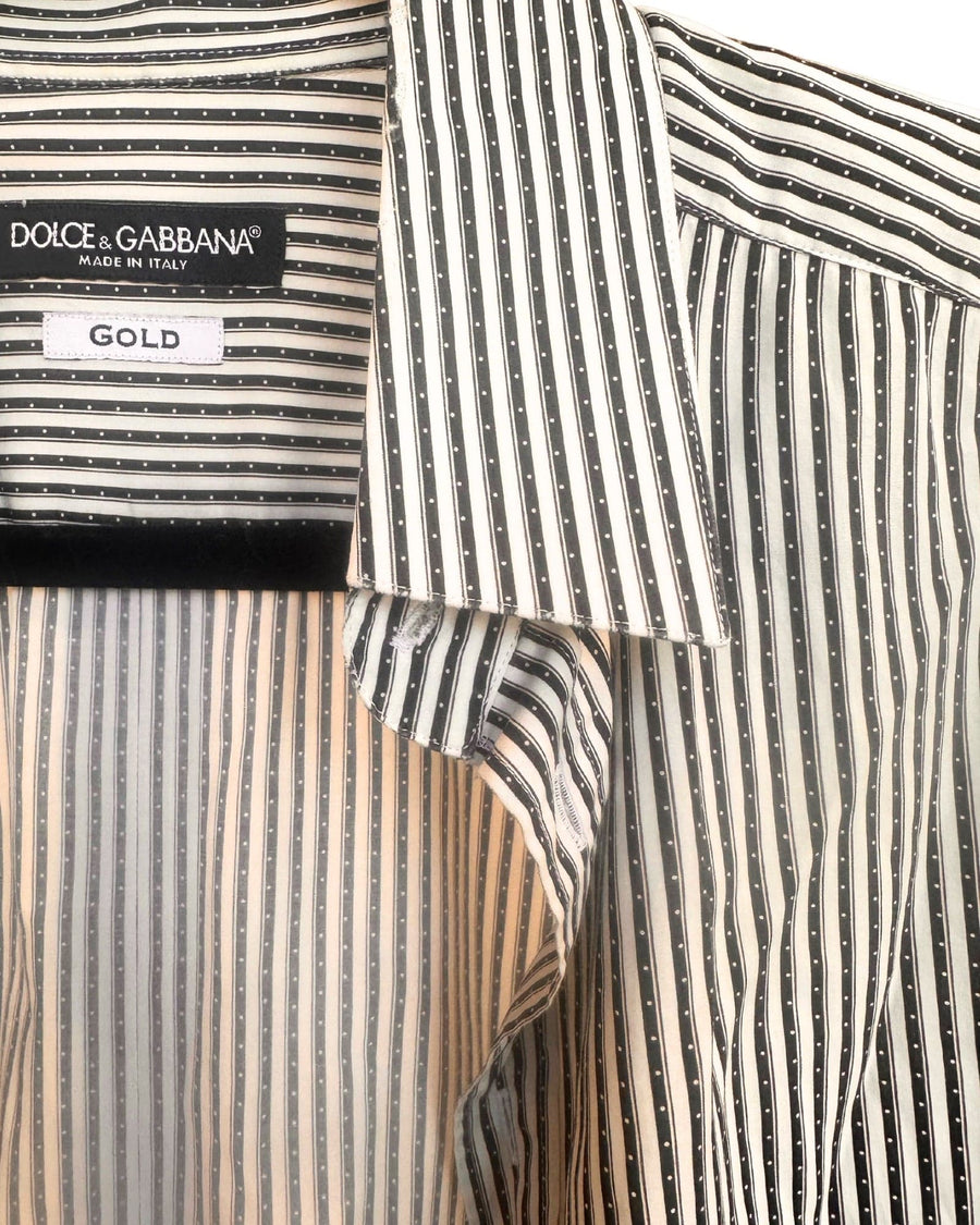 Dolce & Gabbana Clothing Large Dolce & Gabbana Pin-Striped Button Down