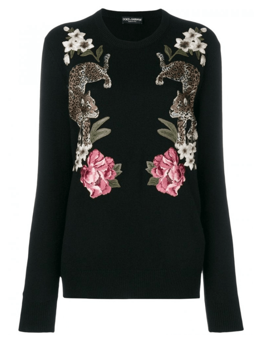 Dolce & Gabbana Clothing Small | US 4 Cashmere Leopard Sweater