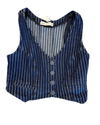 Dress To Clothing Dark Stripes Denim Vest