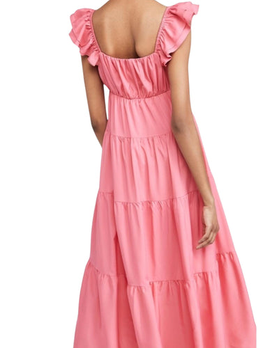 English Factory Clothing Medium Ruffle Sleeve Maxi Dress