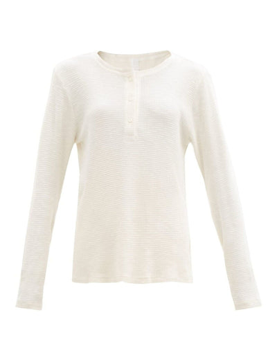 Enza Costa Clothing Small Waffle Knit Henley