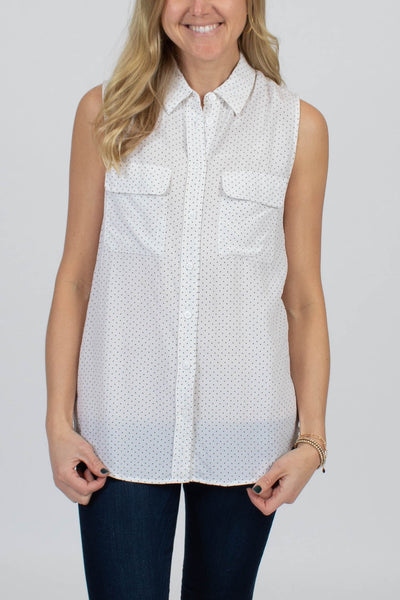 Equipment Clothing Small Dotted Sleeveless Blouse