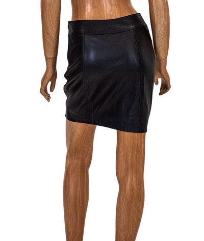 Etcetera by Edmond Chin Clothing Small | US 2 High Waisted Leather Mini Skirt