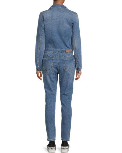 Etienne Marcel Clothing Large Faded Wash Denim Jumpsuit