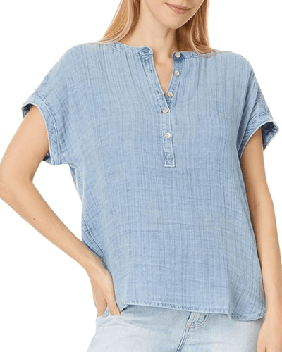 Faherty Clothing Small Dream Cotton Gauze Desmond Top