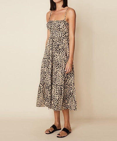 Faithful the Brand Clothing Small | US 4 Alexia Midi Dress Sharmari Animal