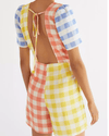 Farm Rio Clothing Medium Gingham Contrast Romper