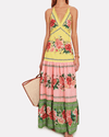 Farm Rio Clothing Medium Manuela Floral Tiered Maxi Dress