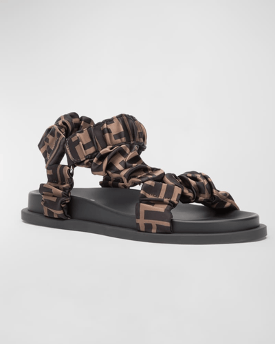 Fendi Shoes Small | 6 Ruched Logo Hiking Sporty Sandals