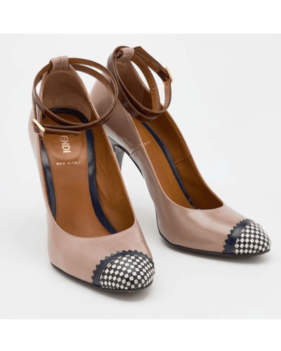 Fendi Shoes XS | 5.5 Pink and Navy Strap heels