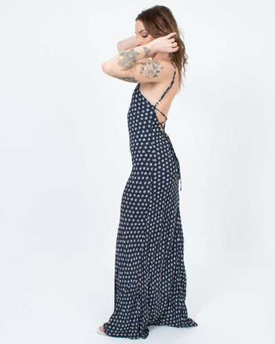 Flynn Skye Clothing Small Floral Navy Maxi Dress