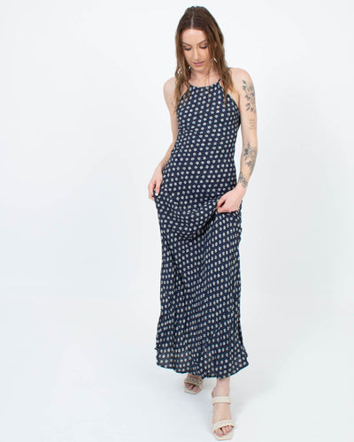 Flynn Skye Clothing Small Floral Navy Maxi Dress