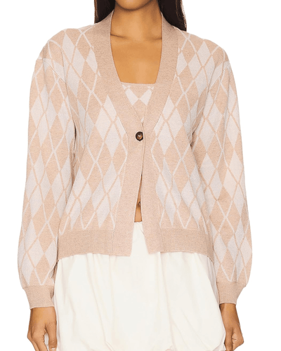 For Love & Lemons Clothing Cassidy Argyle Cardigan