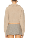 For Love & Lemons Clothing Rey Knit Jacket In Putty