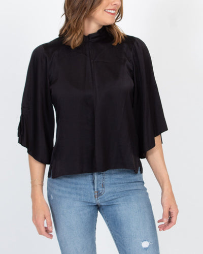 Forte_Forte Clothing Small Heavy Silk Blouse in "Nero"