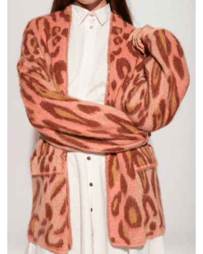 Forte_Forte Clothing XS | US 0 Knit Pink Leopard Cardigan