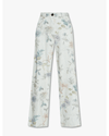 Forte_Forte Clothing XS | US 0 Light Blue Jeans With Floral Motif