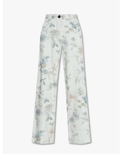 Forte_Forte Clothing XS | US 0 Light Blue Jeans With Floral Motif