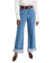 FRAME Clothing Medium | US 28 FRAME Rolled High Rise Wide Leg Jeans