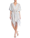 FRAME Clothing One Size Striped Cotton Gauze Cover Up Dress