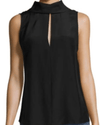 FRAME Clothing Small Mock Neck Silk Blouse