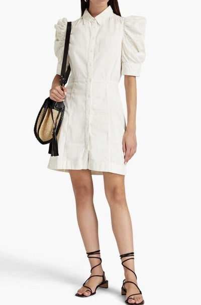 FRAME Clothing Small White Denim Mini Dress