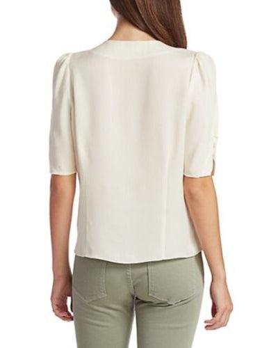 FRAME Clothing XS "Olivia" V-Neck Silk Blouse