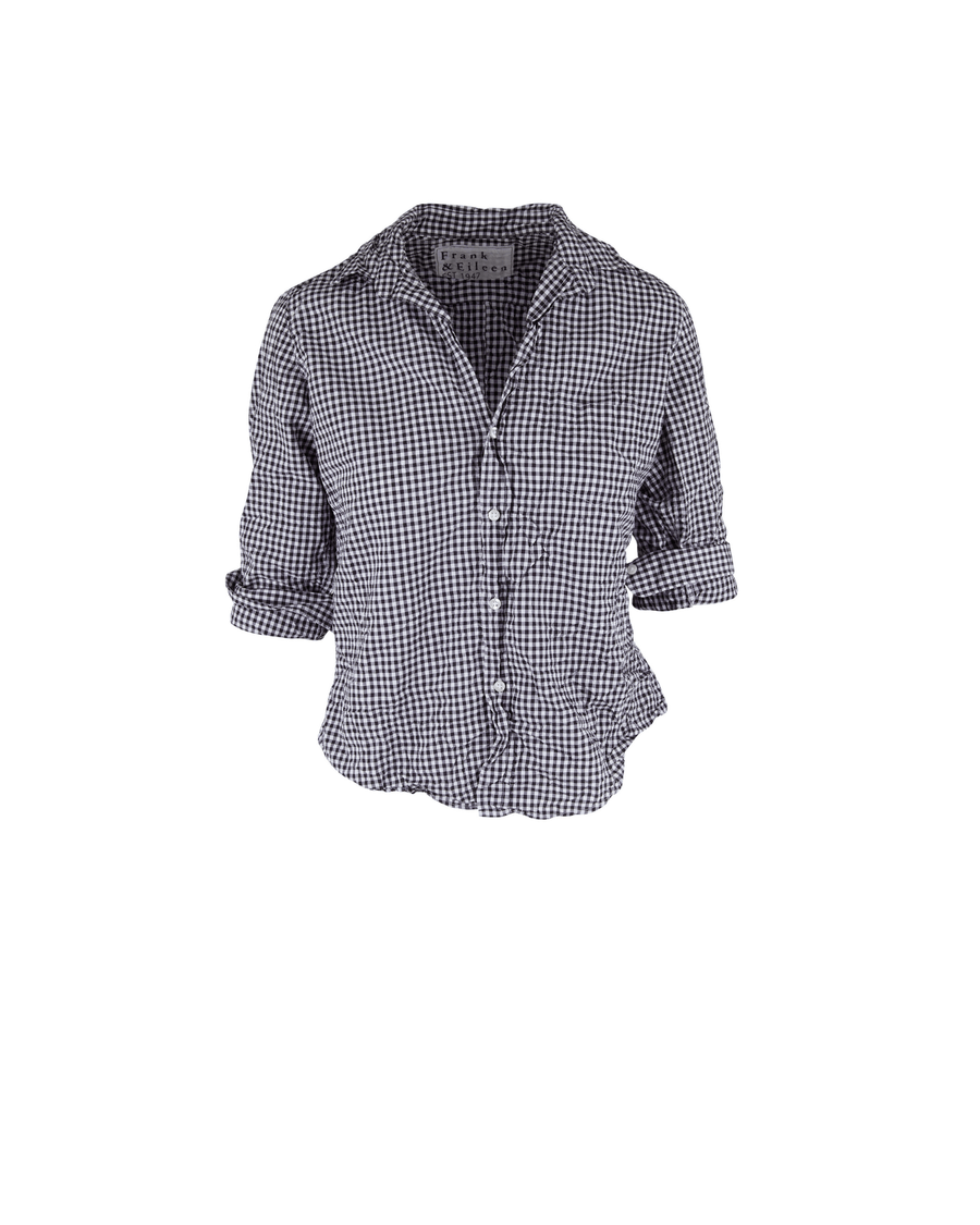 Frank & Eileen Clothing Small Barry Black & White Check Button Down