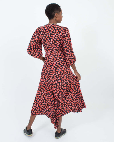 GANNI Clothing Small | US 2 I FR 34 Floral Wrap Dress