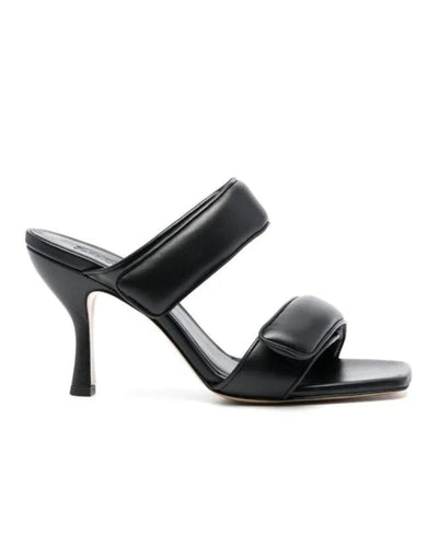 GIA Couture x Pernille Teisbaek Shoes Medium | US 9 I IT 39 Padded Velcro Black Heeled Sandals