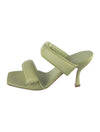 GIA Couture x Pernille Teisbaek Shoes Small | US 7 I IT 37 Keylime Green Leather Heeled Sandals